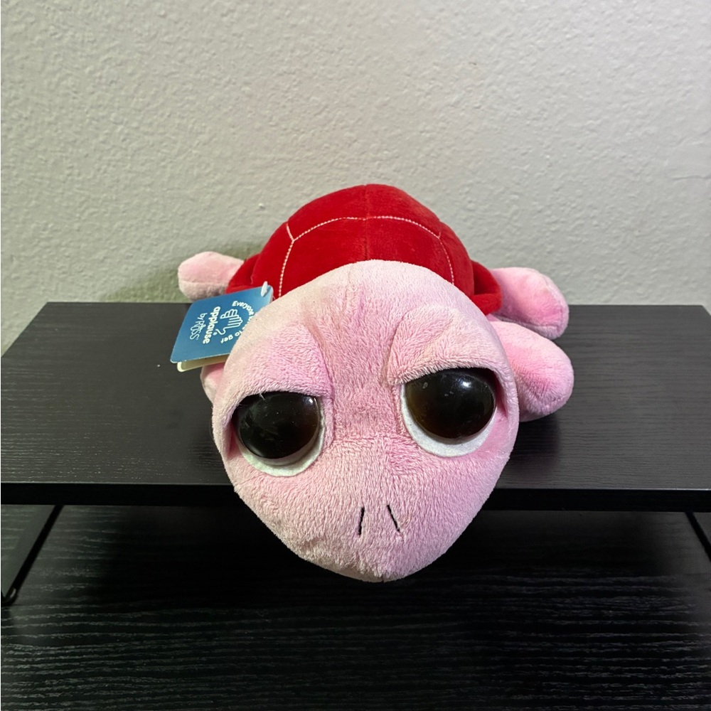 Russ Applause Floral the Turtle Plush Pink Red 10" Stuffed Animal New